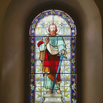 Szent Pál ablak a karzat felett (1927)